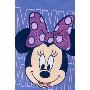 Camiseta de Minnie Mouse azul manga corta para niña 2T a 5T
