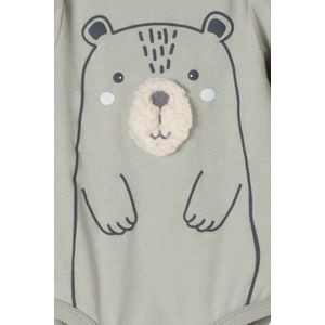 Conjunto LittleMic verde y caqui manga larga para bebé niño