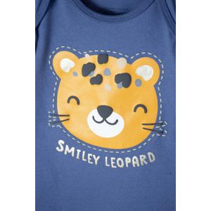 Conjunto LittleMic azul y verde oliva con pantalón para bebé niño