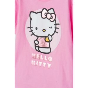 Camiseta de Hello Kitty manga corta rosado para niña