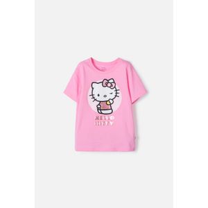Camiseta de Hello Kitty manga corta rosado para niña