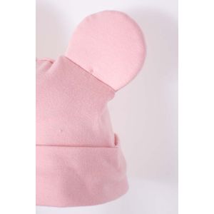 Set primer día de Minnie Mouse marfil y rosado estampado para bebé niña