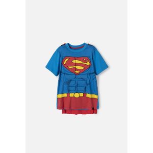 Camiseta de Superman roja y azul con manualidad 3D para niño