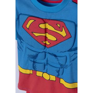 Camiseta de Superman azul y roja con manualidad 3D para niño 2T a 5T