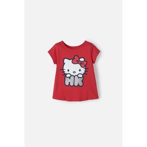 Camiseta de Hello Kitty manga corta roja para niña 2T a 5T