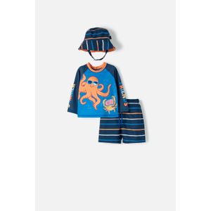 Conjunto de baño LittleMic multicolor con gorro para bebé niño