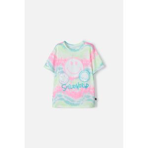 Camiseta de Smiley World multicolor estampada para niña