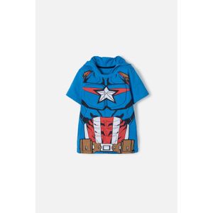 Camiseta del Capitán America con capucha azul para niño