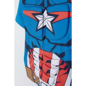 Camiseta del Capitán America con capucha azul para niño