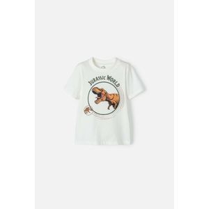 Camiseta de Jurassic World manga corta marfil para niño 2T a 5T