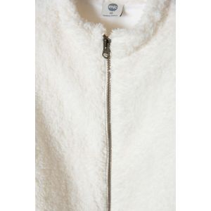 Chaleco Mic marfil textura afelpada para niña