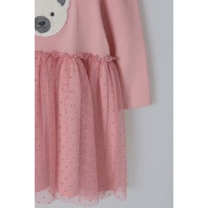 Vestido LittleMic manga larga palo de rosa para bebé niña