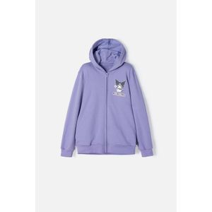 Buzo de Kuromi lila con capucha para niña