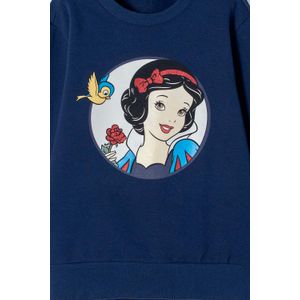 Buzo de Blancanieves azul estampado en frente para niña