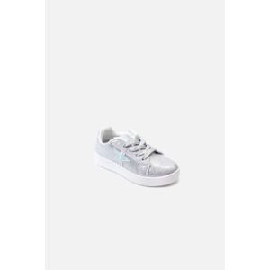 Tenis Mic de estrella plateados para niña