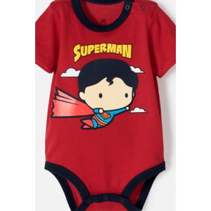 Body de Superman manga corta rojo para bebé niño
