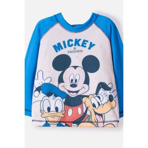 Conjunto de baño de Mickey Mouse azul manga larga para bebé niño