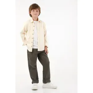 Jean cinco bolsillos en bull denim gris para niño