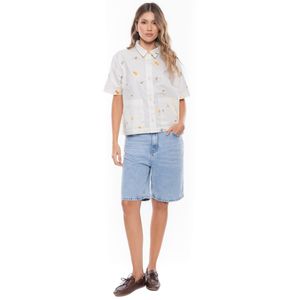 Camisa Manga Corta Con Bordados