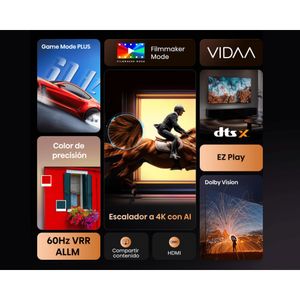 TELEVISOR HISENSE 50" UHD 4K SMART TV50A5NV 50" Negro