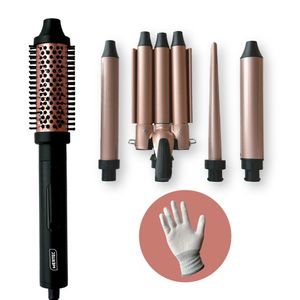 Kit Rizador de Pelo 5 en 1 MERTEC Rosado