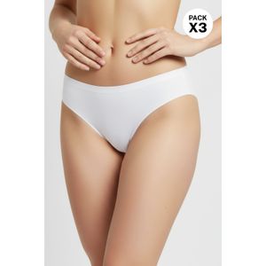 Brasilera corte láser sin costuras paquete x3 en microfibra