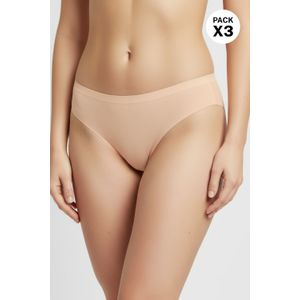 Brasilera corte láser sin costuras paquete x3 en microfibra