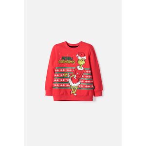 Buzo de Grinch cerrado rojo para niño unisex