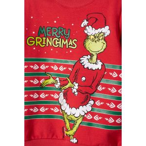 Buzo de Grinch cerrado rojo para niño unisex