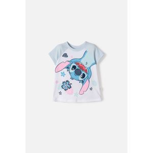 Camiseta de Stitch manga corta blanco para niña 2T a  5T