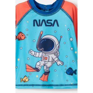 Conjunto de baño de la Nasa azul y naranja para bebé niño
