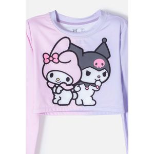 Conjunto de baño de My Melody & Kuromi rosado y lavanda manga larga para niña
