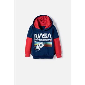 Buzo de la Nasa con Capucha azul y rojo para niño 2T a 5T