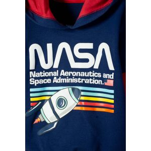 Buzo de la Nasa con Capucha azul y rojo para niño 2T a 5T