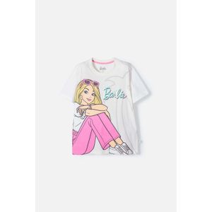 Camiseta de Barbie Marfil estampada para niña