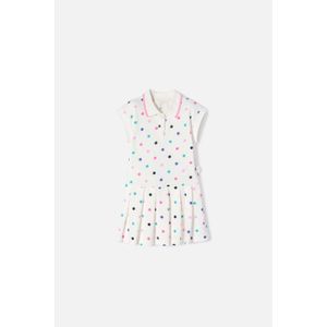 Vestido LittleMic marfil corto para niña 2T a 5T
