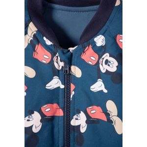 Chaqueta de Mickey Mouse con cierre azul para bebé niño