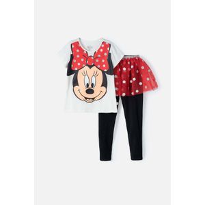 Conjunto de Minnie Mouse multicolor de pantalón largo para niña