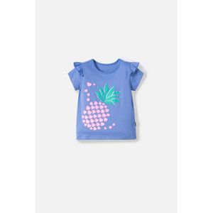 Camiseta LittleMic azul con bolero en manga para niña 2T a 5T
