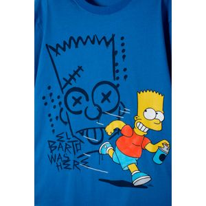 Camiseta de los Simpson manga corta azul para niño