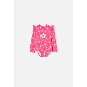 Vestido de baño de Littlemic manga larga multicolor para niña 2T a 5T