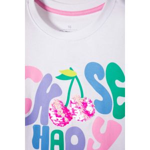 Camiseta de Mic manga corta blanco para niña