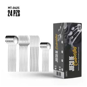 Set Cubiertos 24 piezas Mertec Acero Inoxidable MT042S