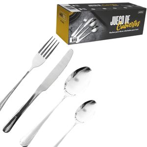Set Cubiertos 24 piezas Mertec Acero Inoxidable MT042S