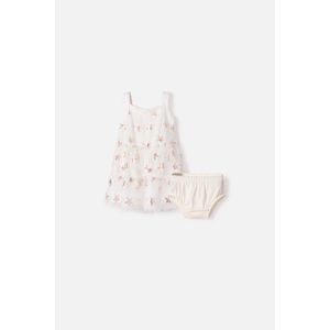 Vestido de Littlemic con panty crudo para bebé niña