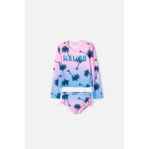 Vestido de baño Mic multicolor de camiseta manga larga para niña