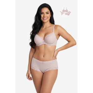 Conjunto trío en microfibra incluye brasier más 2 panties