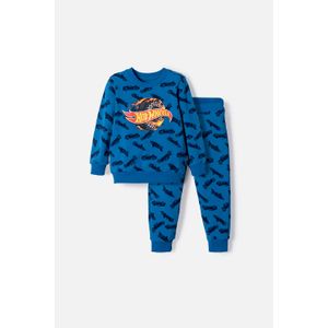 Conjunto Hot Wheels con pantalón largo azul para niño 2T a 6T