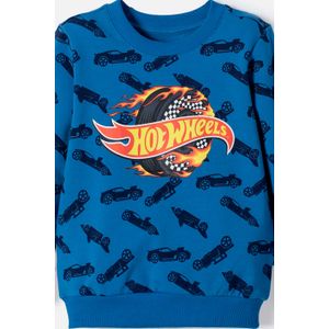Conjunto Hot Wheels con pantalón largo azul para niño 2T a 6T
