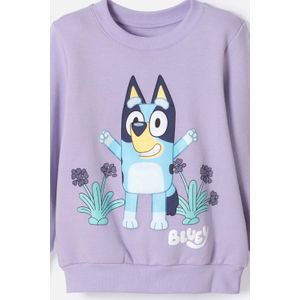 Buzo de Bluey lila de diseño cerrado para niña 2T a 6T